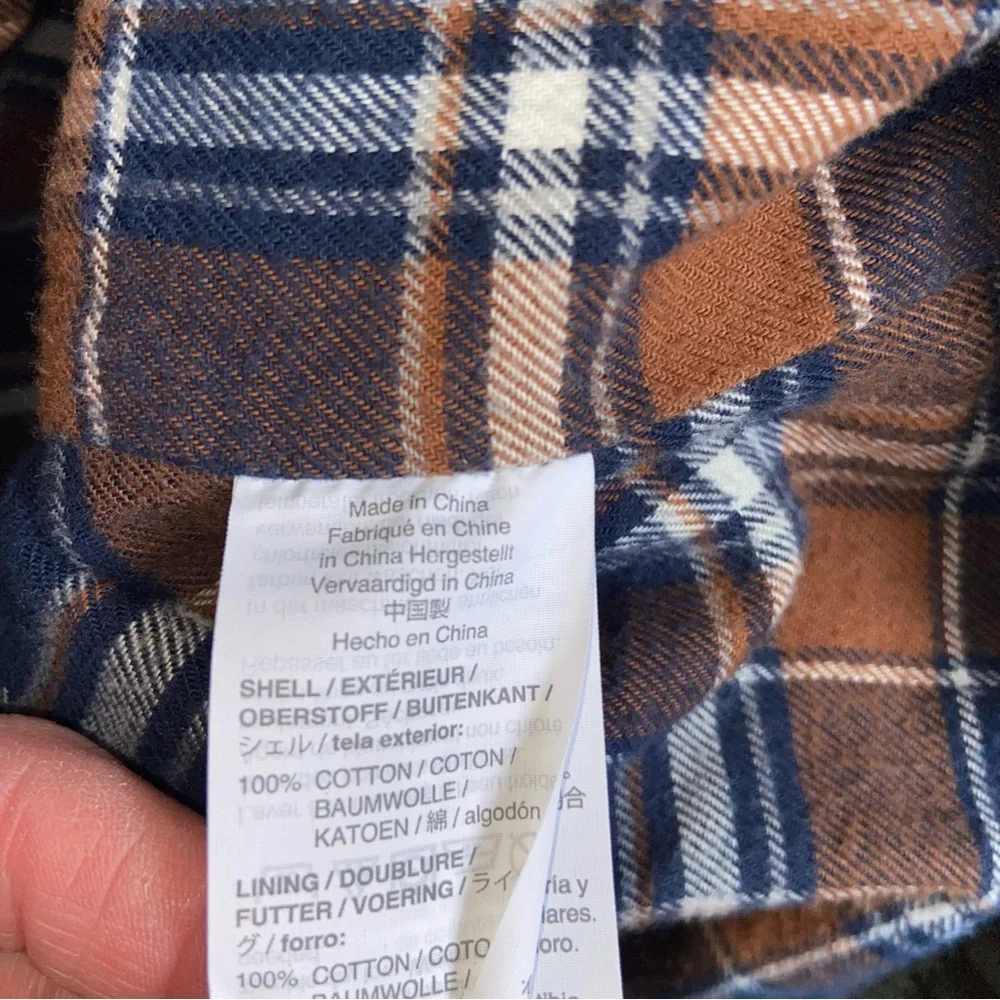 J Crew Mercantile Chore Coat Mens XL Green Flannel Lined Barn Field Jacket